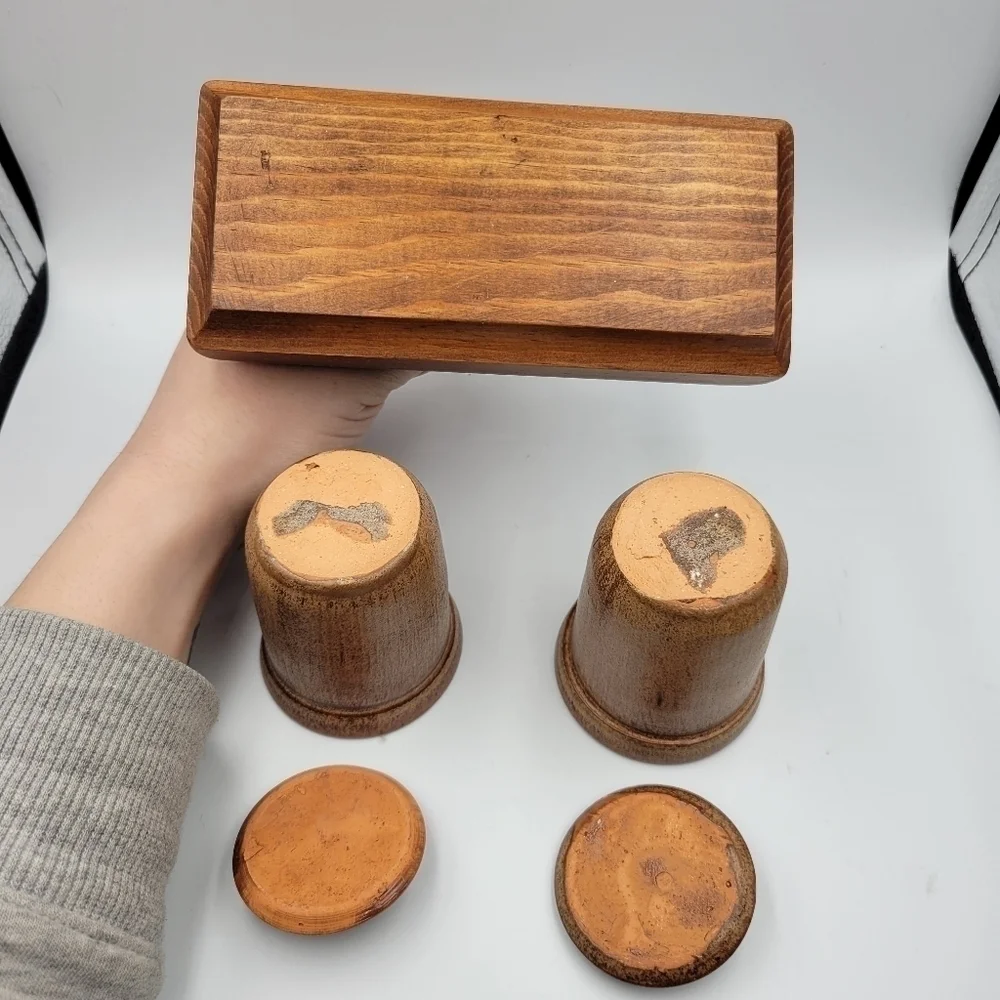 Vintage Cape Craft Pine Condiment Set